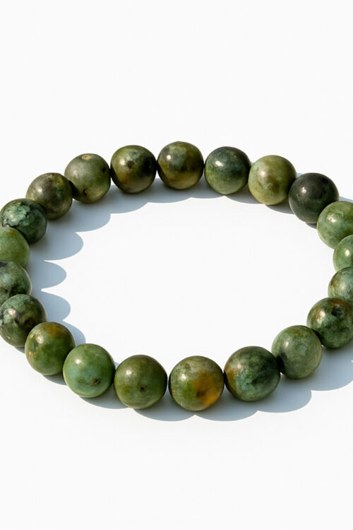 GB009 ROUND SHAPE NATURAL AFRICAN TURQUOISE STONE BRACELET