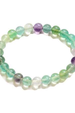 GB013 ROUND SHAPE NATURAL FLUORITE STONE BRACELET