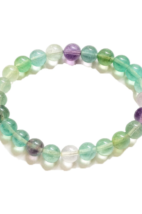 GB013 ROUND SHAPE NATURAL FLUORITE STONE BRACELET