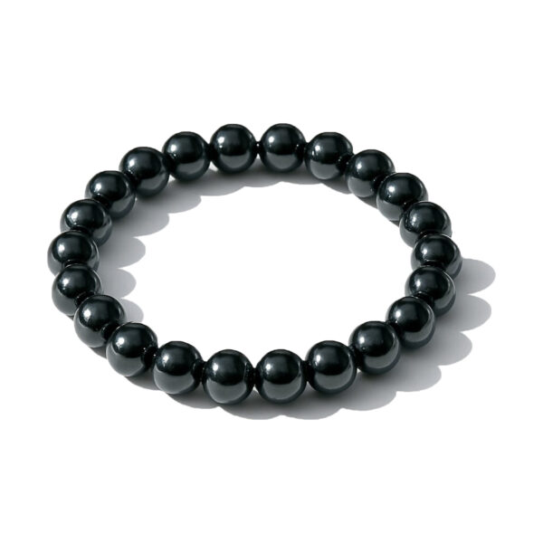 GB006 ROUND SHAPE NATURAL HEMATITE STONE BRACELET