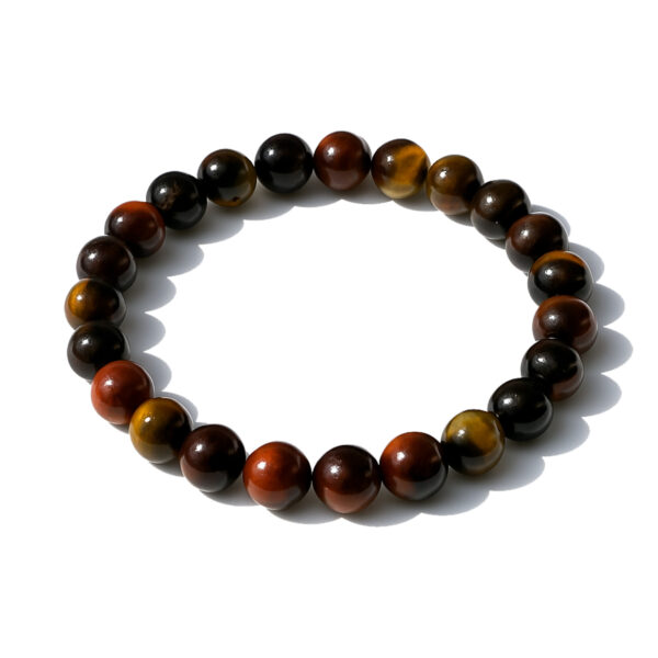 GB008 ROUND SHAPE NATURAL TIGER EYE STONE BRACELET