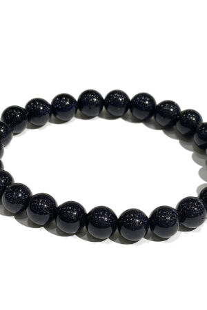 GB018 ROUND SHAPE NATURAL BLUE SUNSTONE BRACELET