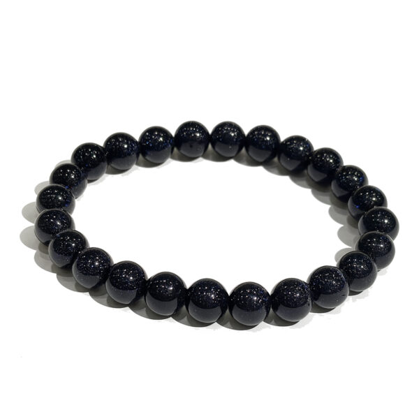 GB018 ROUND SHAPE NATURAL BLUE SUNSTONE BRACELET