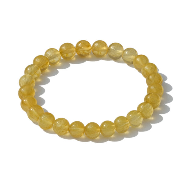 GB022 ROUND SHAPE NATURAL CITRINE STONE BRACELET