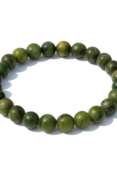 GB023 ROUND SHAPE NATURAL JADE STONE BRACELET