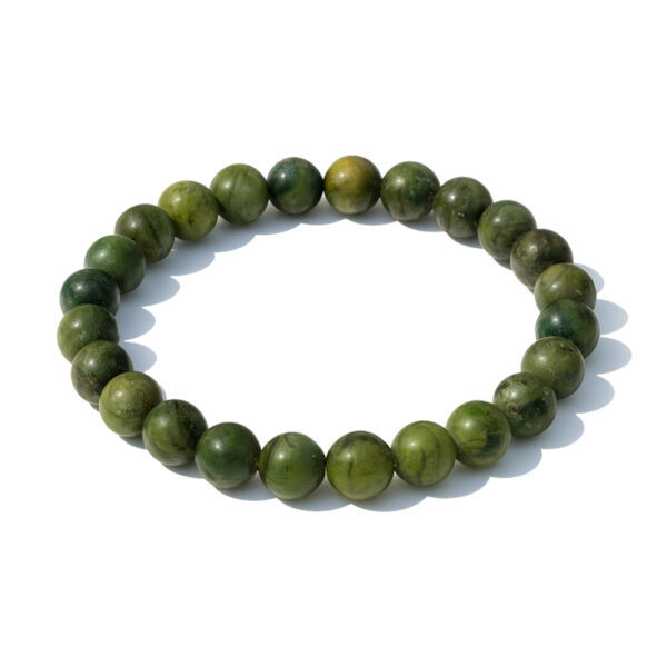 GB023 ROUND SHAPE NATURAL JADE STONE BRACELET