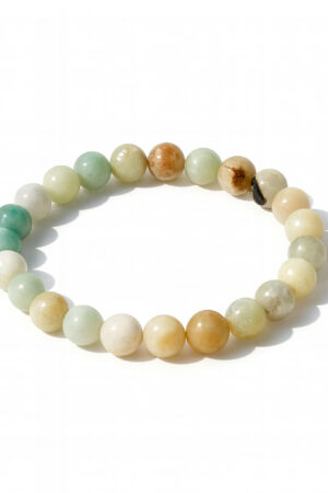 GB002 ROUND SHAPE NATURAL AMAZONITE STONE BRACELET