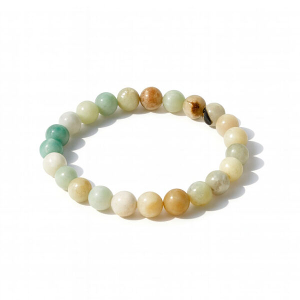 GB002 ROUND SHAPE NATURAL AMAZONITE STONE BRACELET