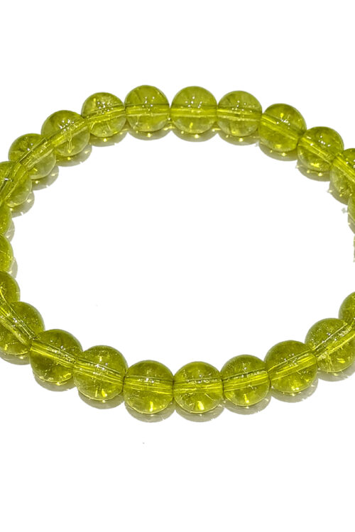 GB020 ROUND SHAPE NATURAL PERIDOT STONE BRACELET