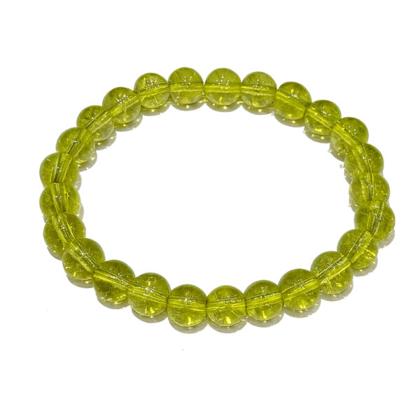 GB020 ROUND SHAPE NATURAL PERIDOT STONE BRACELET