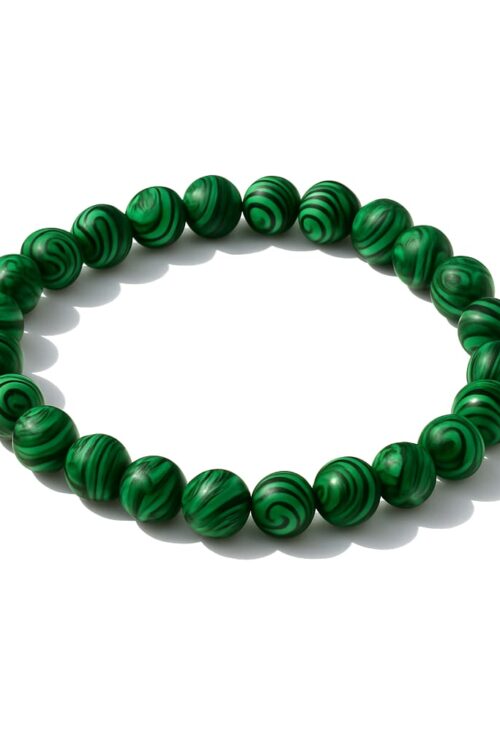 GB014 ROUND SHAPE NATURAL MALACHITE STONE BRACELET