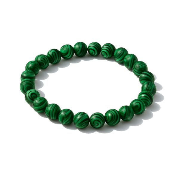 GB014 ROUND SHAPE NATURAL MALACHITE STONE BRACELET