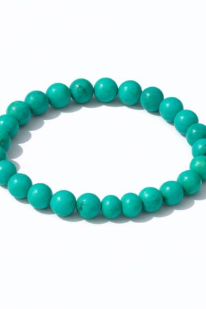 GB016 ROUND SHAPE NATURAL TURQUOISE STONE BRACELET