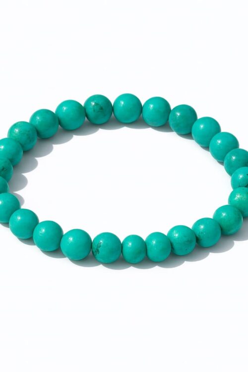 GB016 ROUND SHAPE NATURAL TURQUOISE STONE BRACELET