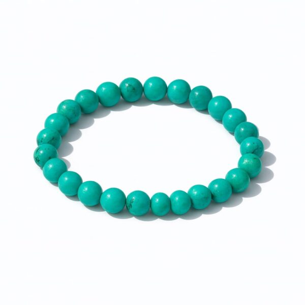 GB016 ROUND SHAPE NATURAL TURQUOISE STONE BRACELET