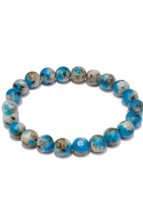 GB019 ROUND SHAPE NATURAL K2 JASPER STONE BRACELET