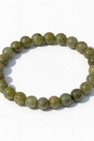 GB021 ROUND SHAPE NATURAL LABRADORITE STONE BRACELET
