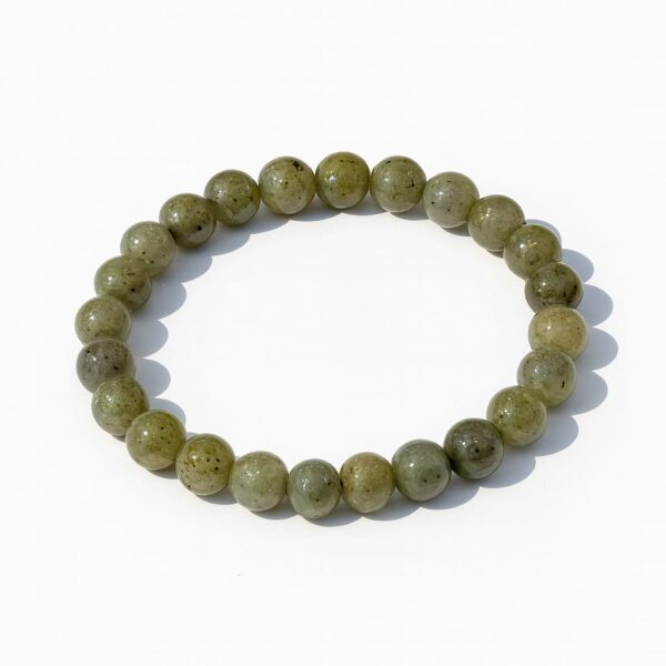 GB021 ROUND SHAPE NATURAL LABRADORITE STONE BRACELET