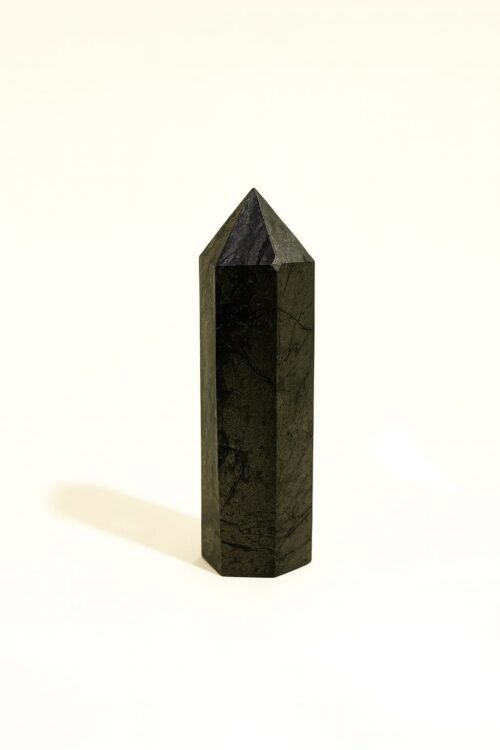 CT005 INAYA POP-UP SHOP Natural Pyrite Crystal Tower | 9.5cm Polished Obelisk Point for Wealth, Protection & Manifestation | Healing Stone for Reiki, Meditation, Chakra Energy