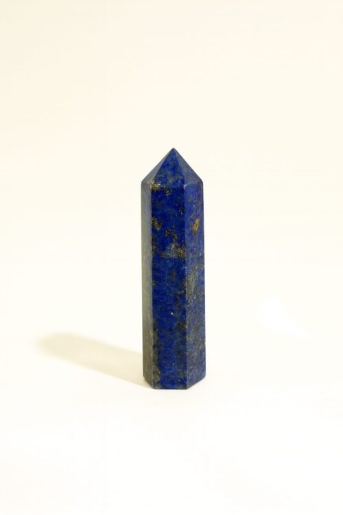 CT002 INAYA POP-UP SHOP Natural Lapis Lazuli Crystal Tower | 9cm Polished Point Obelisk for Third Eye Chakra, Intuition, Meditation & Spiritual Decor