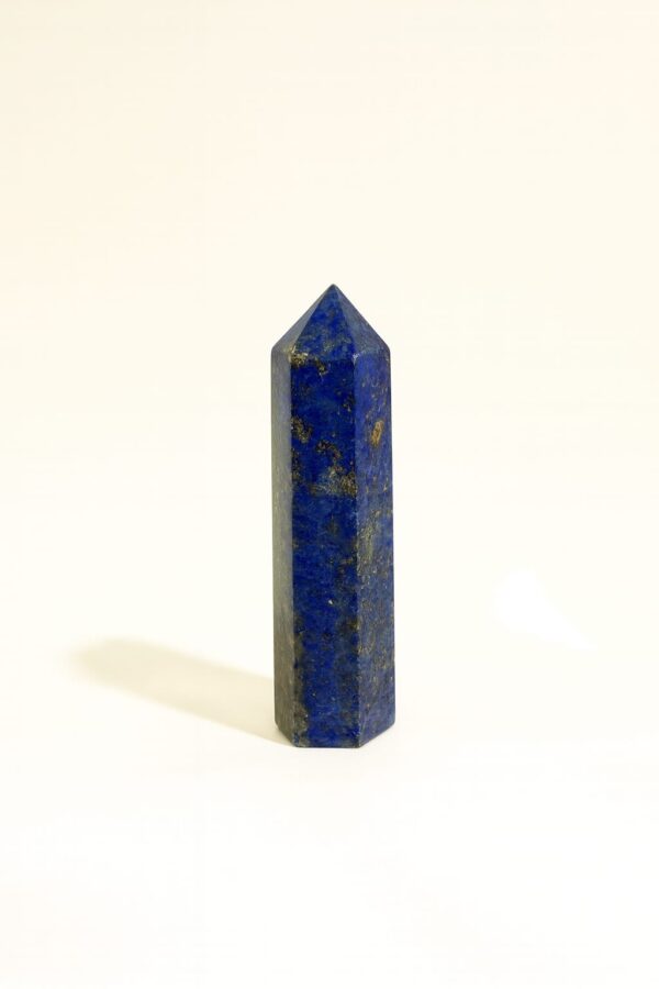 CT002 INAYA POP-UP SHOP Natural Lapis Lazuli Crystal Tower | 9cm Polished Point Obelisk for Third Eye Chakra, Intuition, Meditation & Spiritual Decor