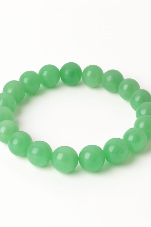 GB027 ROUND SHAPE NATURAL GREEN AVENTURINE BRACELET
