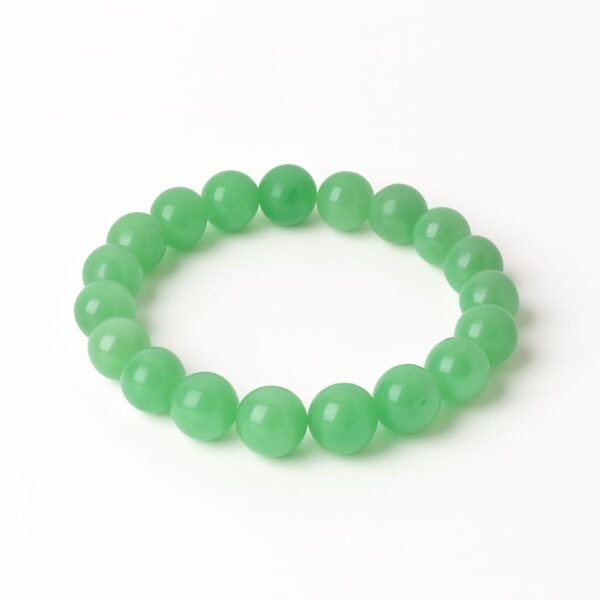 GB027 ROUND SHAPE NATURAL GREEN AVENTURINE BRACELET